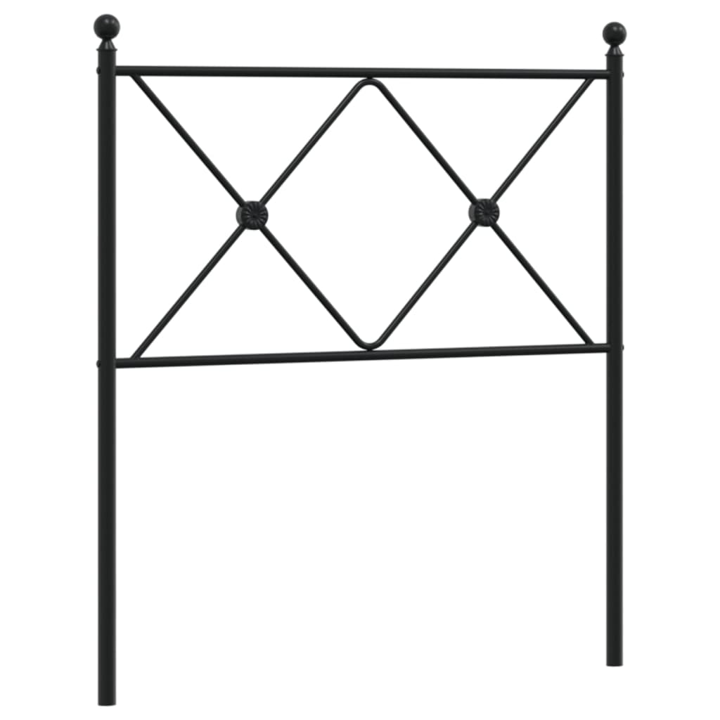 Hoofdbord 80 cm metaal zwart