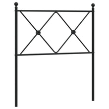 Hoofdbord 80 cm metaal zwart