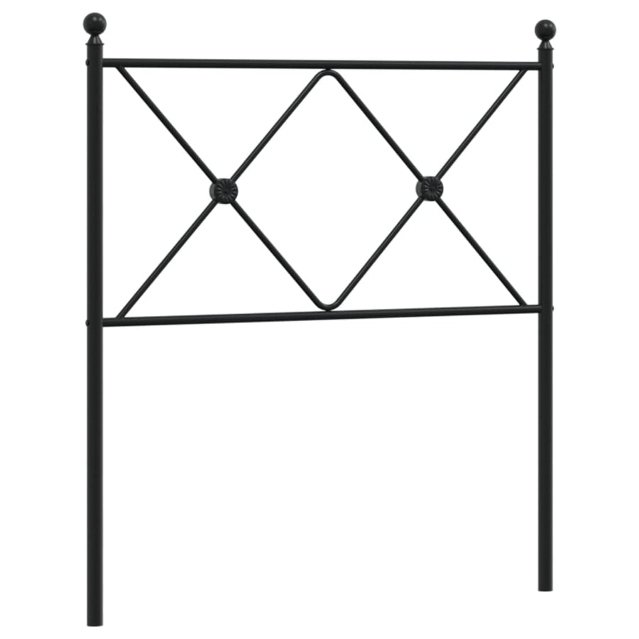 Hoofdbord 80 cm metaal zwart