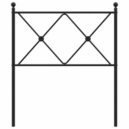 Hoofdbord 80 cm metaal zwart