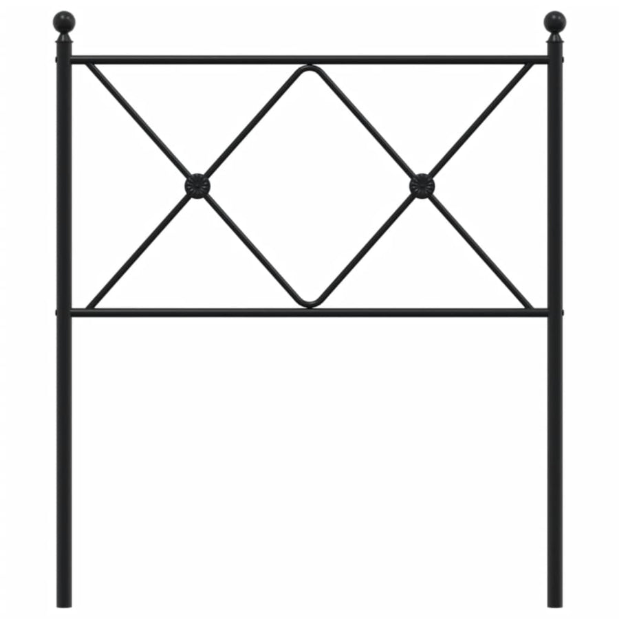 Hoofdbord 80 cm metaal zwart