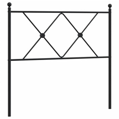 Hoofdbord 90 cm metaal zwart