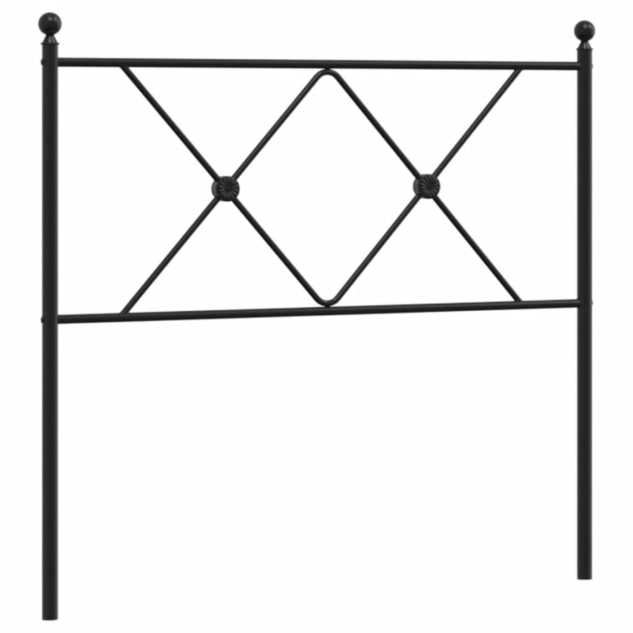 Hoofdbord 90 cm metaal zwart