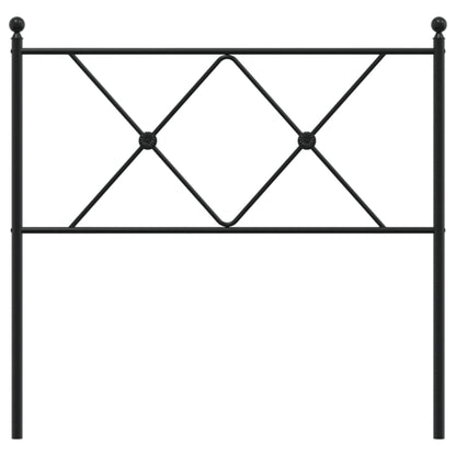 Hoofdbord 90 cm metaal zwart