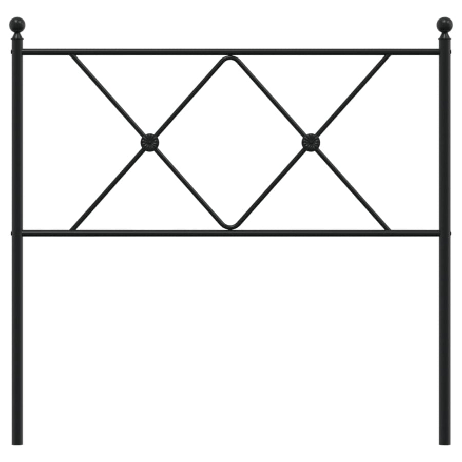 Hoofdbord 90 cm metaal zwart