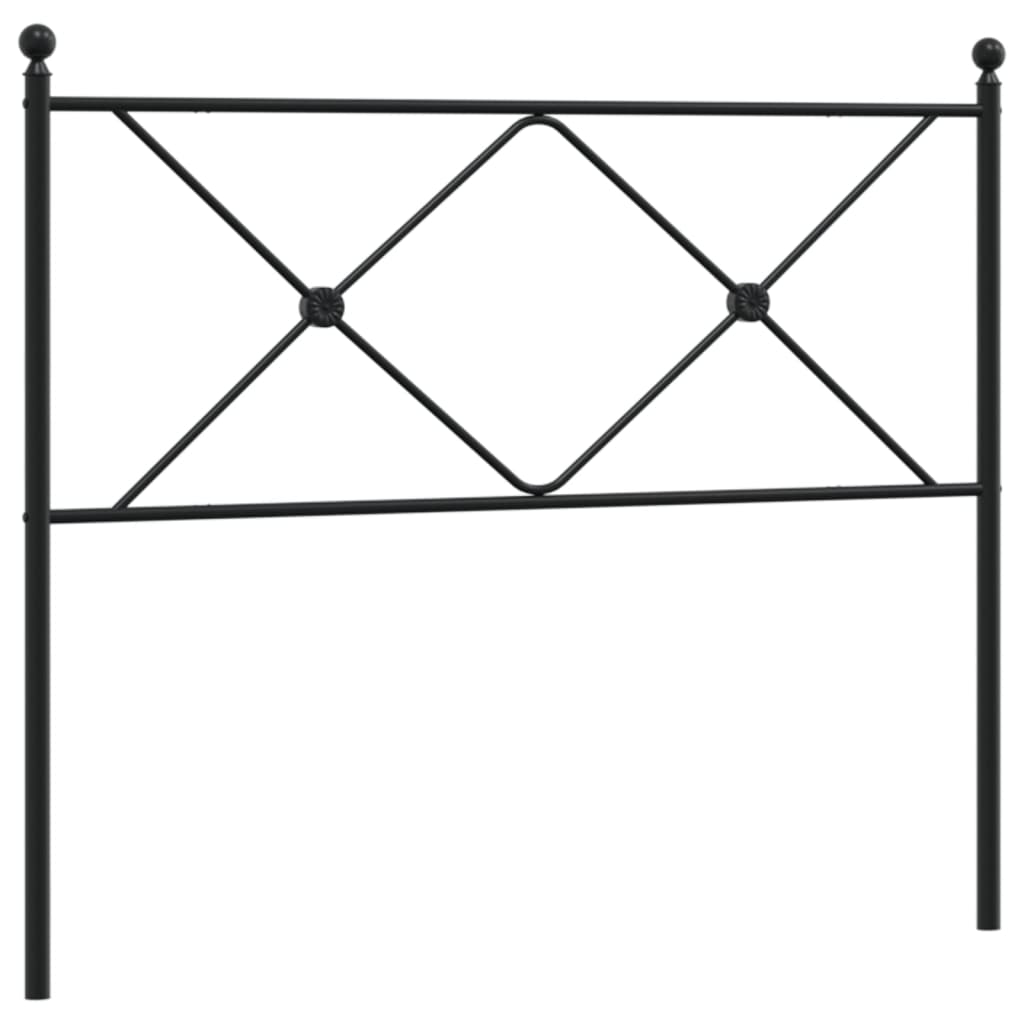 Hoofdbord 100 cm metaal zwart