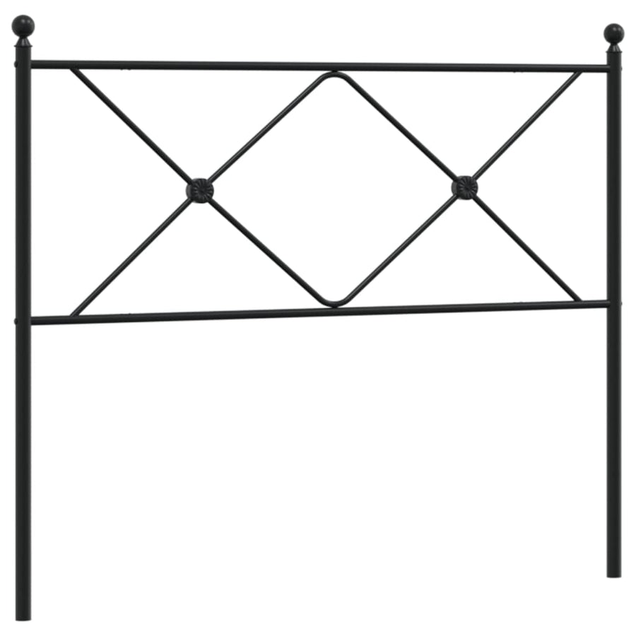 Hoofdbord 100 cm metaal zwart