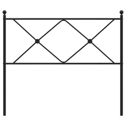 Hoofdbord 100 cm metaal zwart