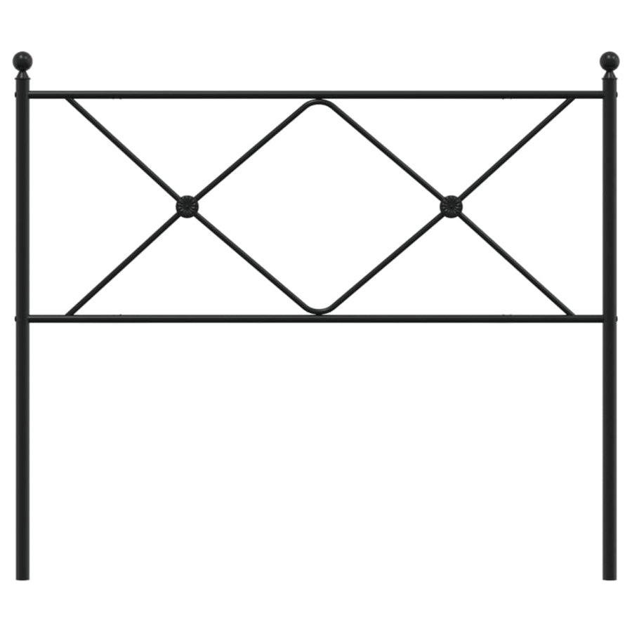 Hoofdbord 100 cm metaal zwart