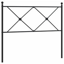 Hoofdbord 107 cm metaal zwart