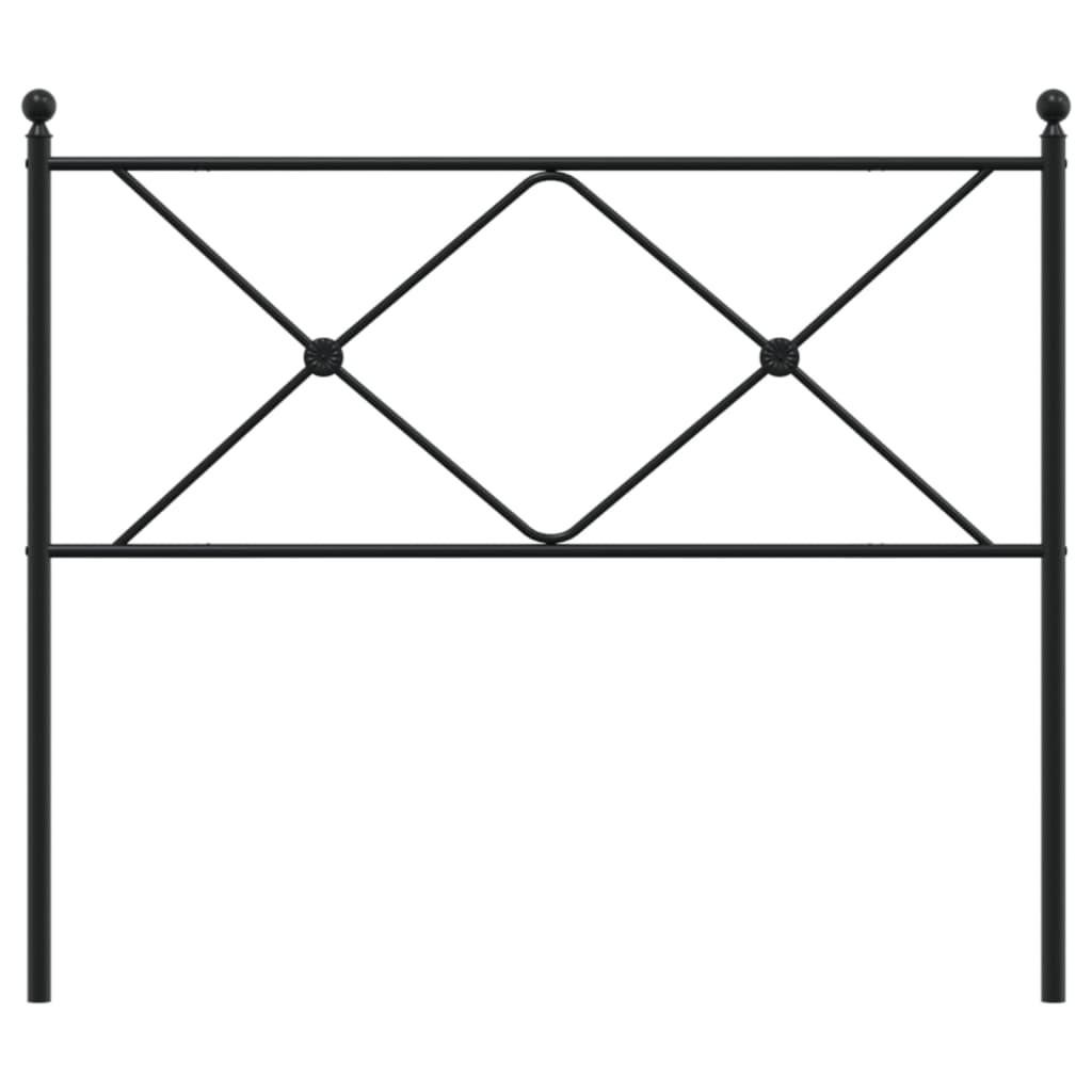Hoofdbord 107 cm metaal zwart