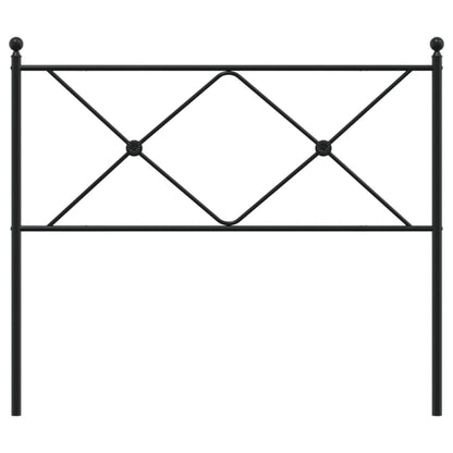 Hoofdbord 107 cm metaal zwart