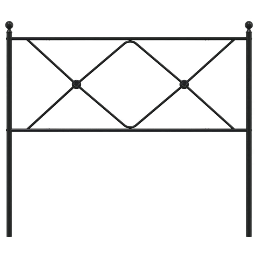 Hoofdbord 107 cm metaal zwart