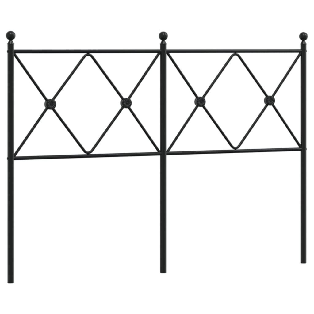 Hoofdbord 120 cm metaal zwart