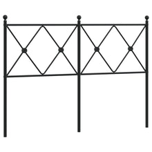 Hoofdbord 120 cm metaal zwart