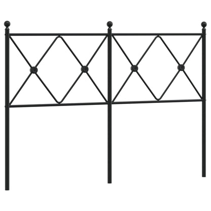 Hoofdbord 120 cm metaal zwart