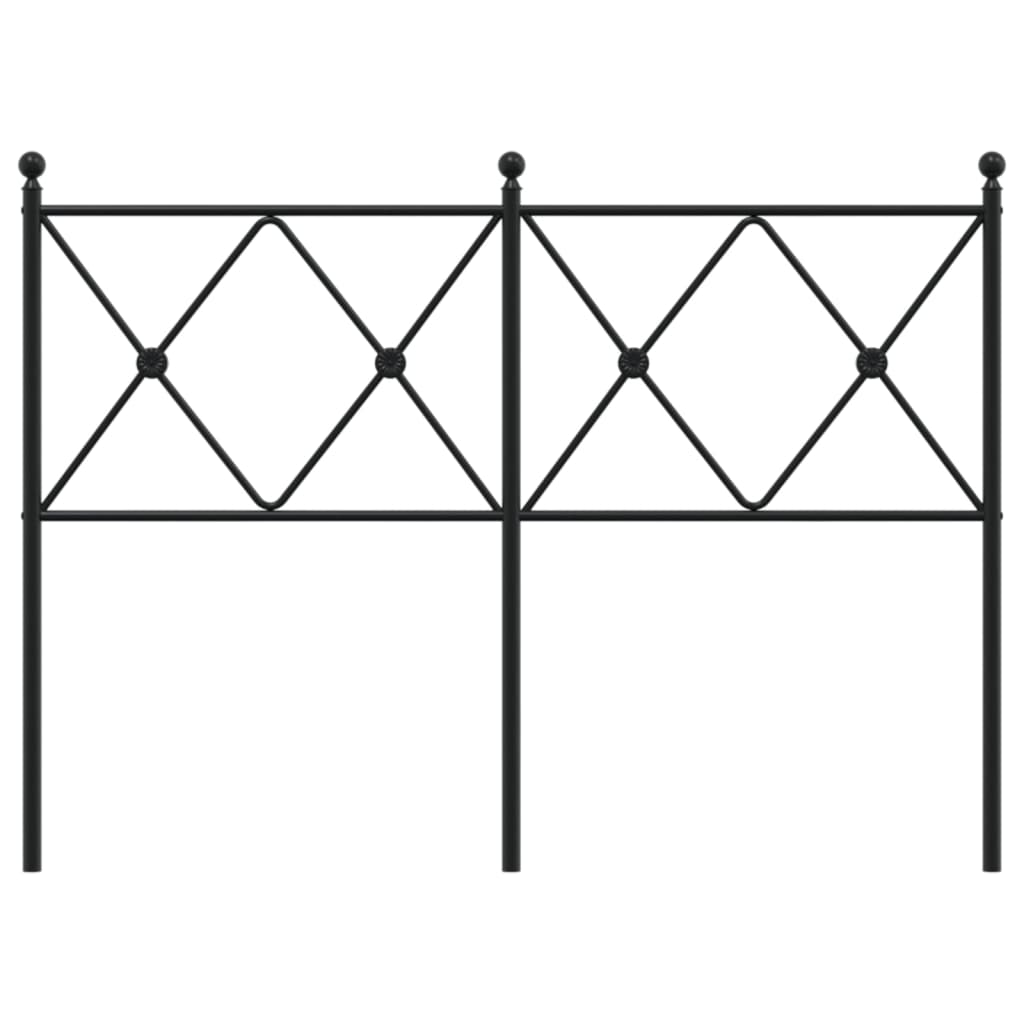 Hoofdbord 120 cm metaal zwart