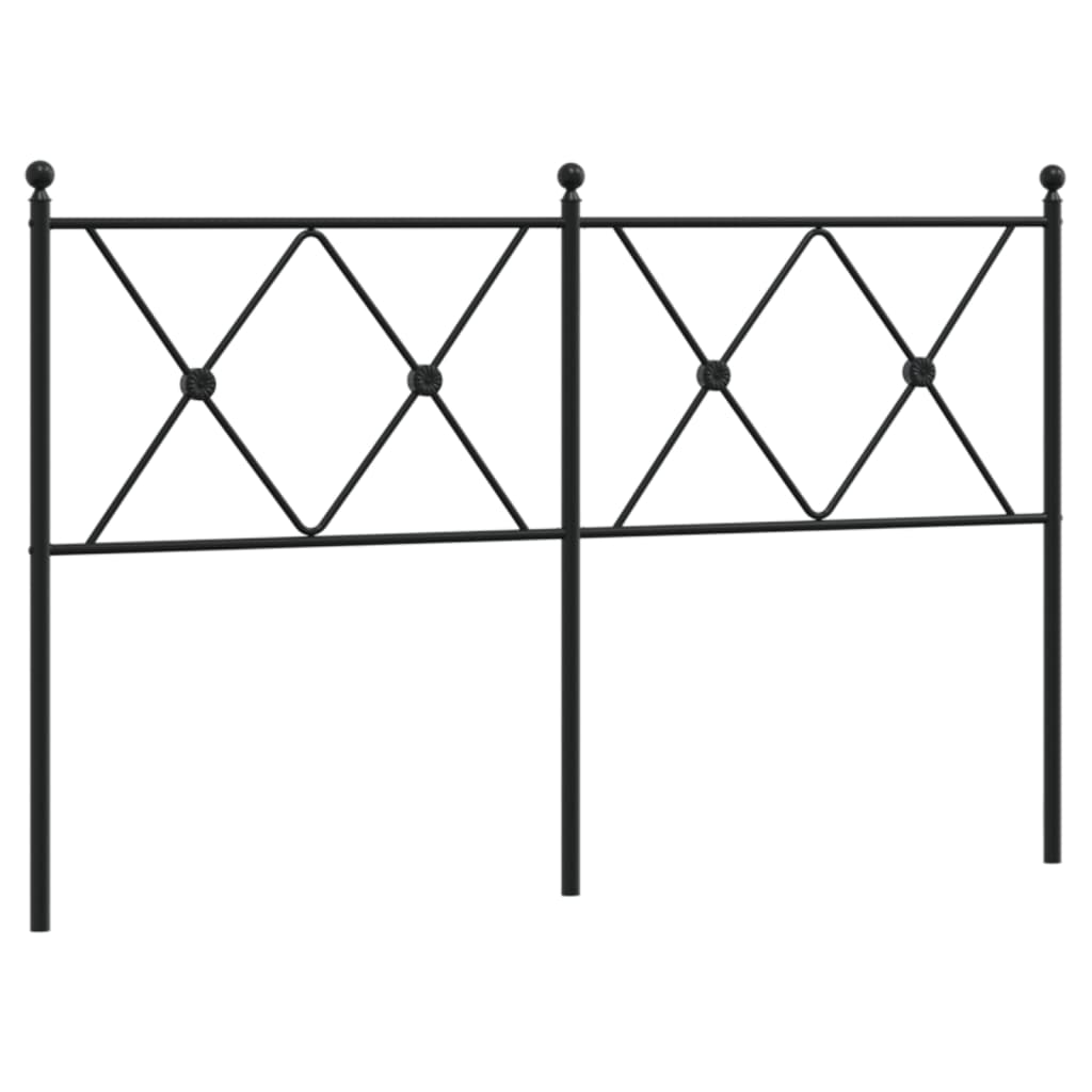 Hoofdbord 137 cm metaal zwart