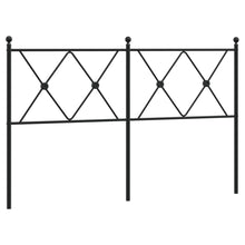 Hoofdbord 137 cm metaal zwart