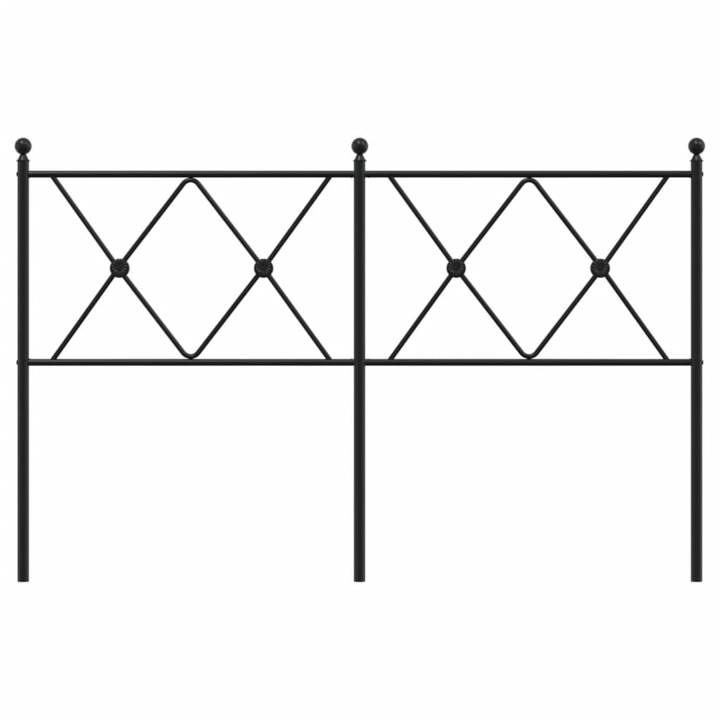 Hoofdbord 137 cm metaal zwart