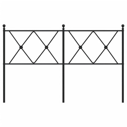 Hoofdbord 137 cm metaal zwart