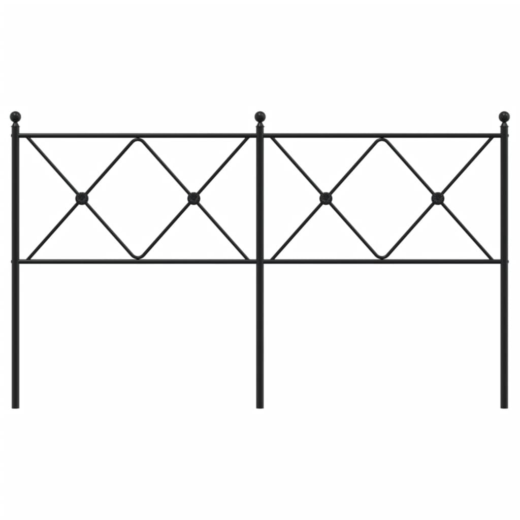 Hoofdbord 160 cm metaal zwart