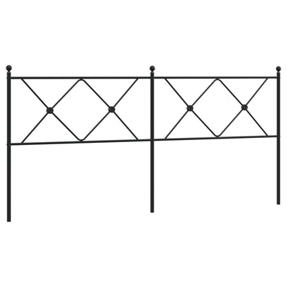 Hoofdbord 180 cm metaal zwart