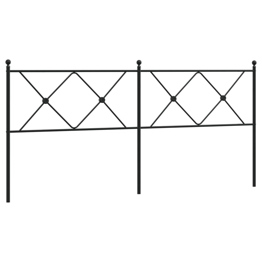 Hoofdbord 180 cm metaal zwart