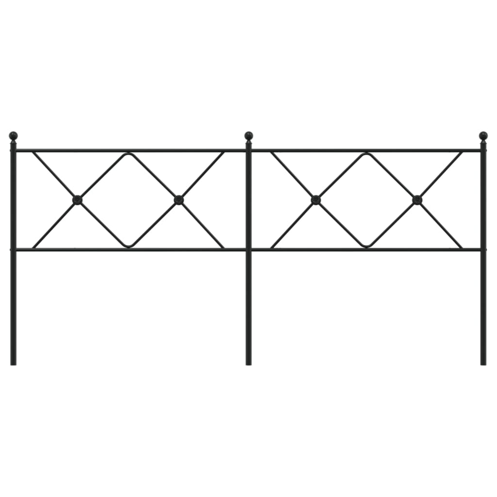 Hoofdbord 180 cm metaal zwart