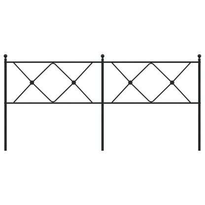 Hoofdbord 180 cm metaal zwart