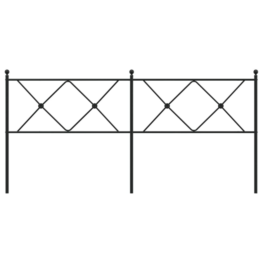 Hoofdbord 180 cm metaal zwart