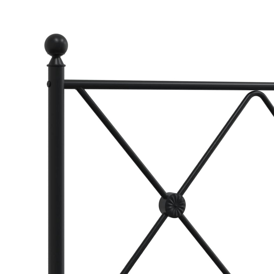 Hoofdbord 180 cm metaal zwart