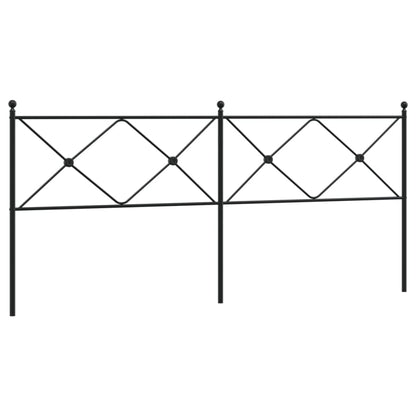 Hoofdbord 193 cm metaal zwart
