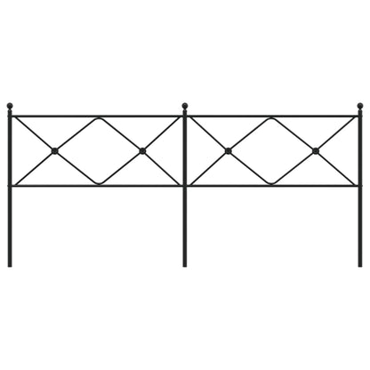 Hoofdbord 193 cm metaal zwart