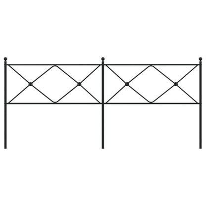 Hoofdbord 200 cm metaal zwart