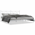 Bedframe metaal wit 183x213 cm