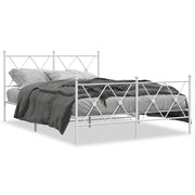 Bedframe metaal wit 140x190 cm