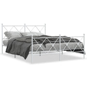 Bedframe metaal wit 150x200 cm