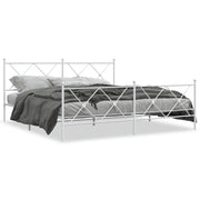 Bedframe metaal wit 183x213 cm