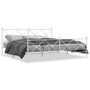 Bedframe metaal wit 193x203 cm