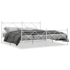 Bedframe metaal wit 200x200 cm