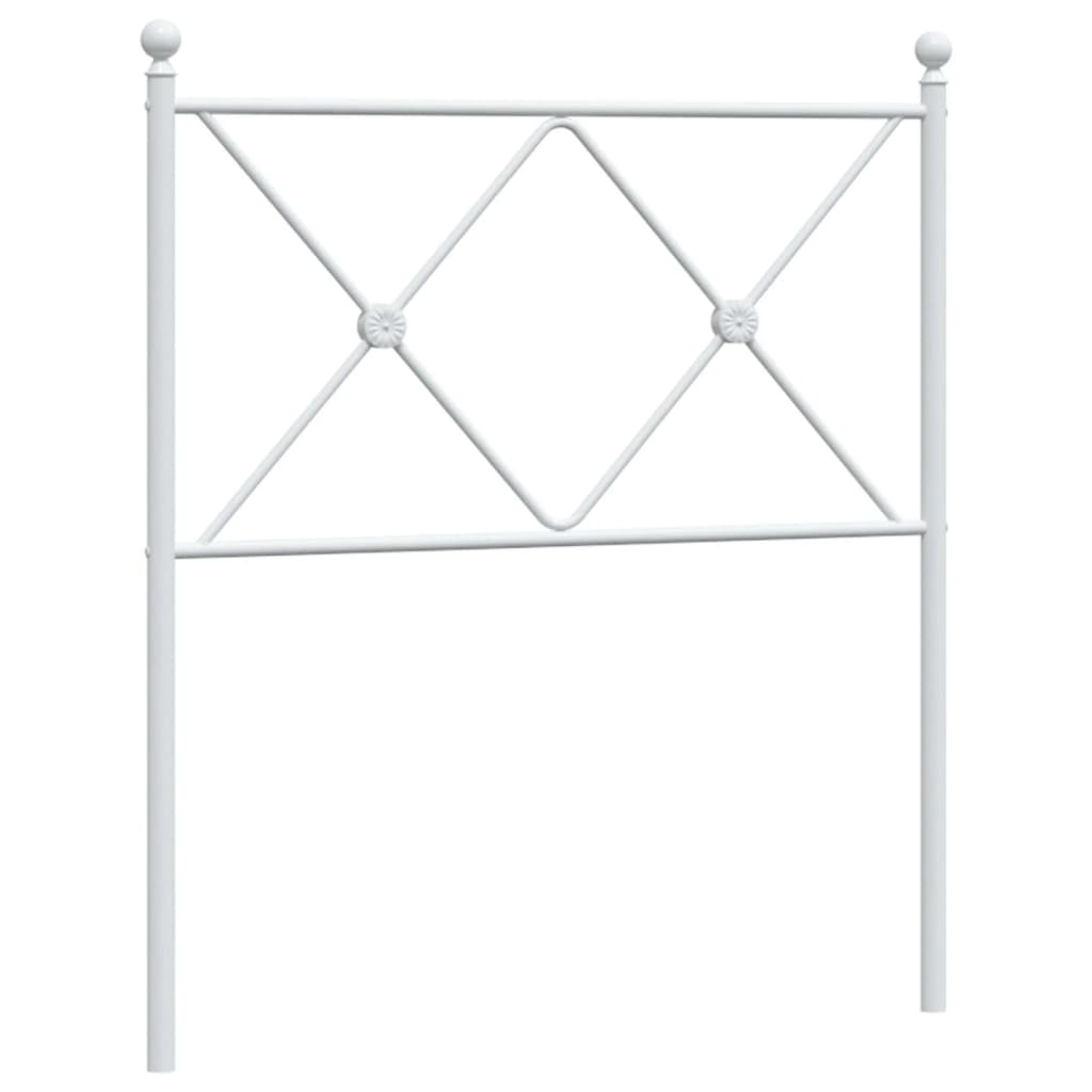 Hoofdbord 80 cm metaal wit