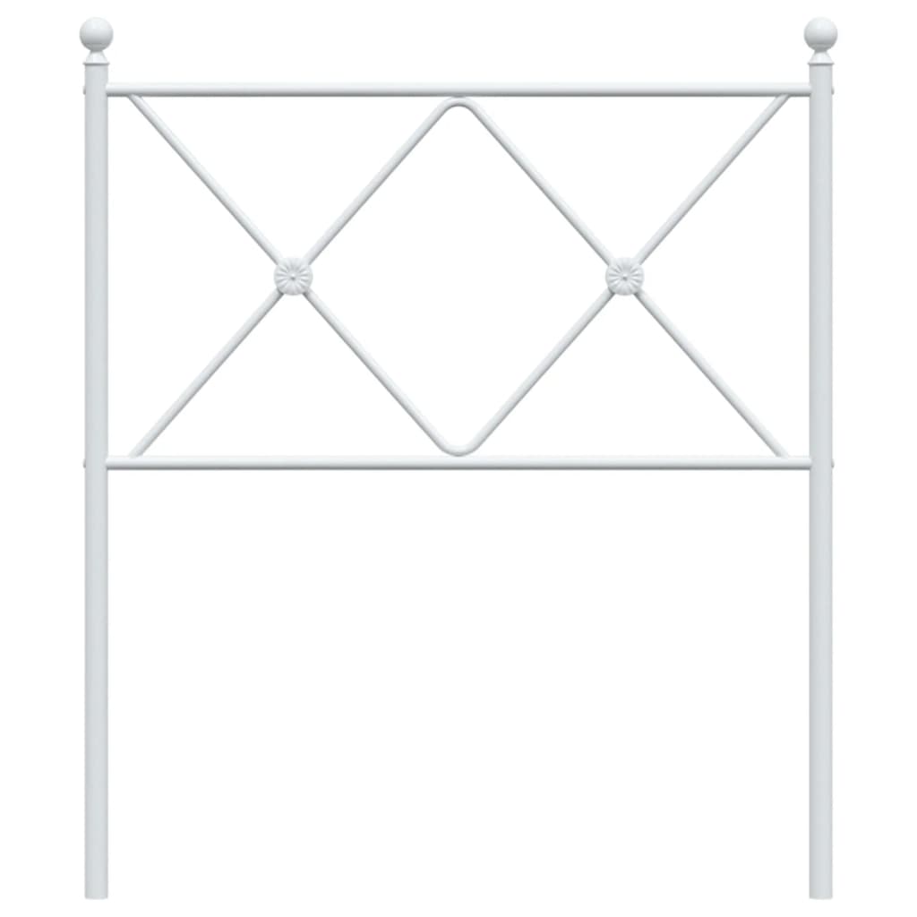 Hoofdbord 80 cm metaal wit