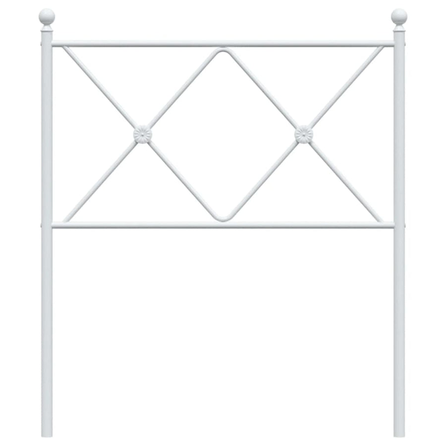 Hoofdbord 80 cm metaal wit