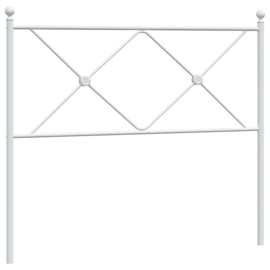 Hoofdbord 107 cm metaal wit