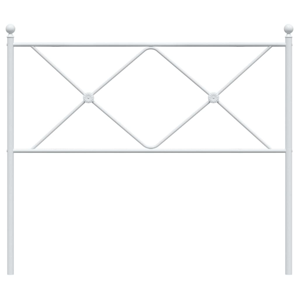 Hoofdbord 107 cm metaal wit