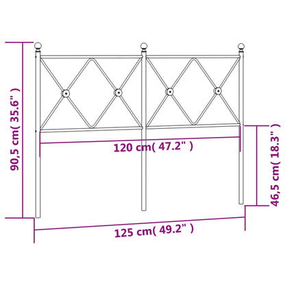 Hoofdbord 120 cm metaal wit