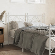 Hoofdbord 120 cm staal wit