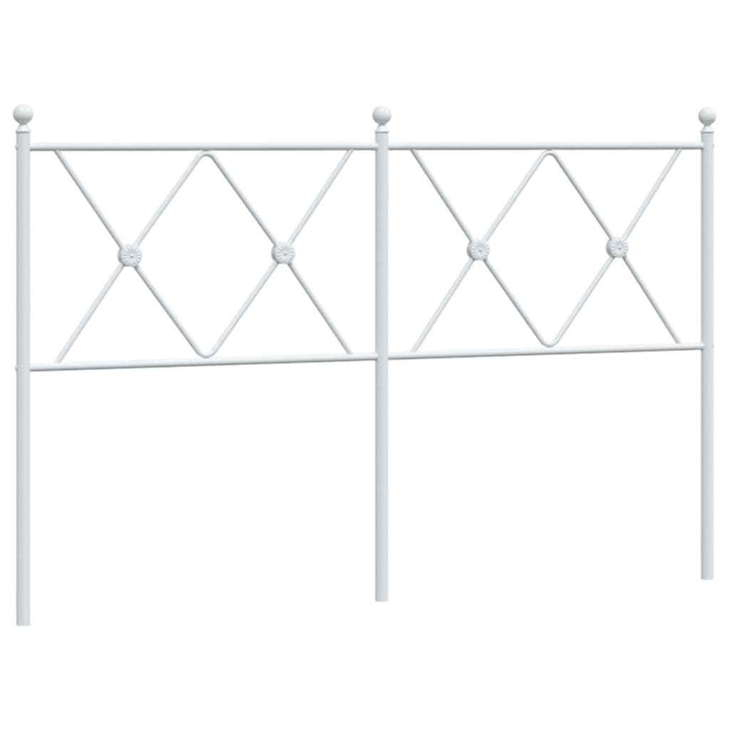 Hoofdbord 137 cm metaal wit