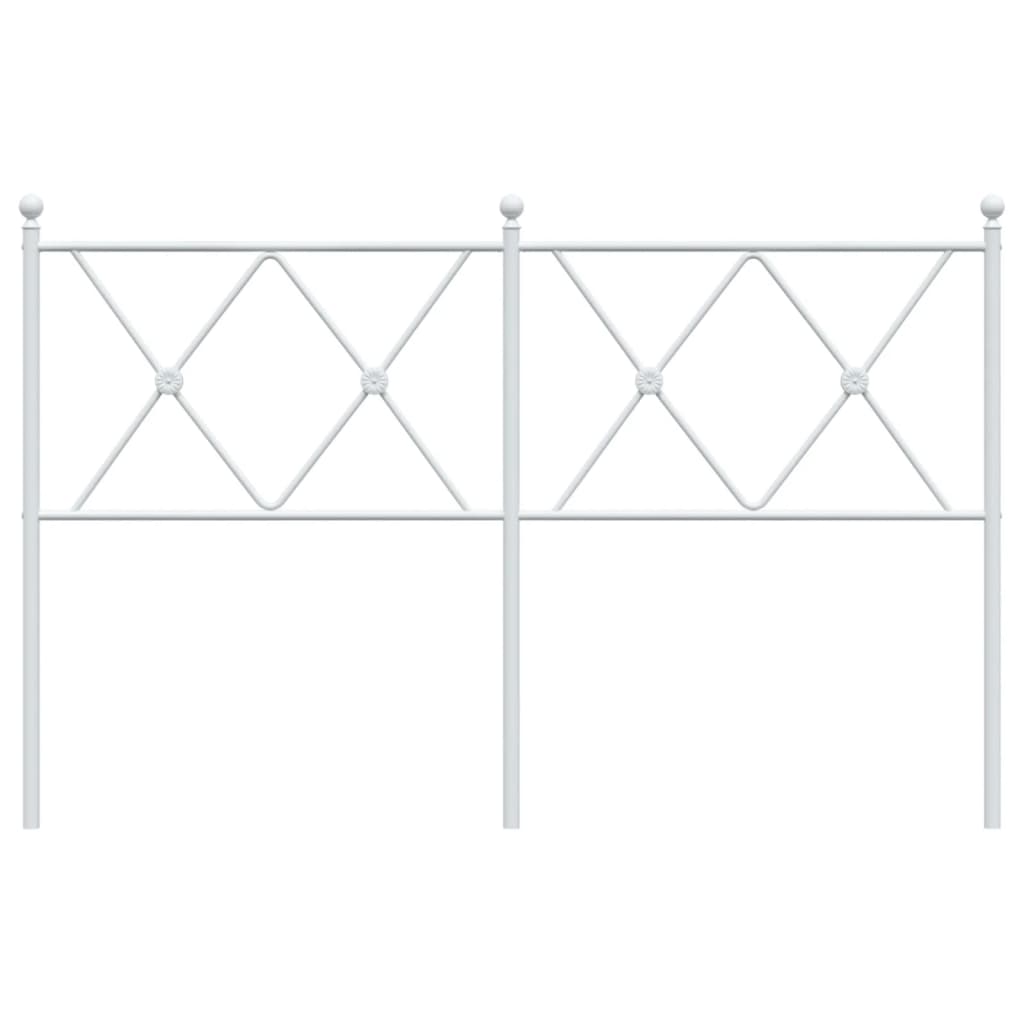 Hoofdbord 137 cm metaal wit